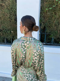 Colorful summer dress with luxury pattern - Elena