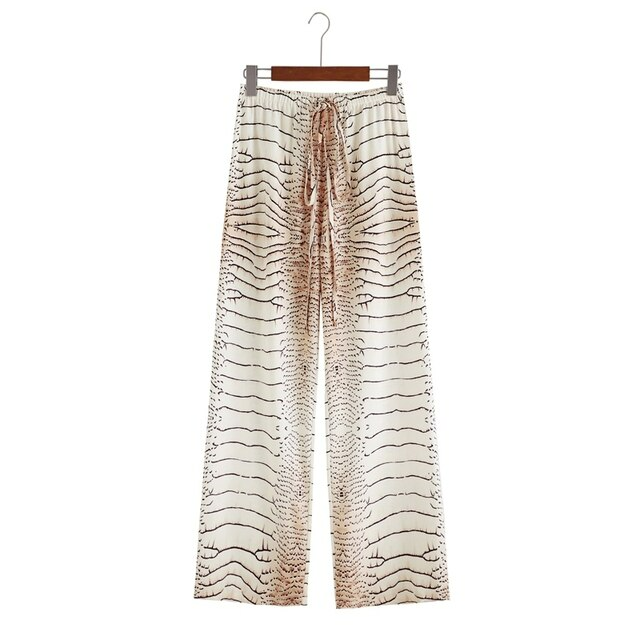Weit geschnittene Sommerhose aus Chiffon – Liana