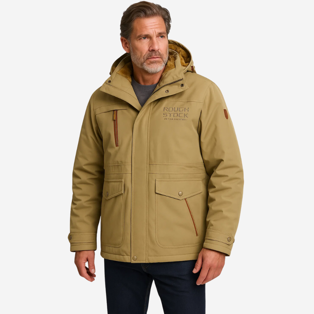 Herren Winterjacke gefüttert mit Plüsch & Kapuze – Stellan