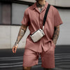 Zweiteiliges Sommer-Set für Herren mit Hemd und Shorts – Milan