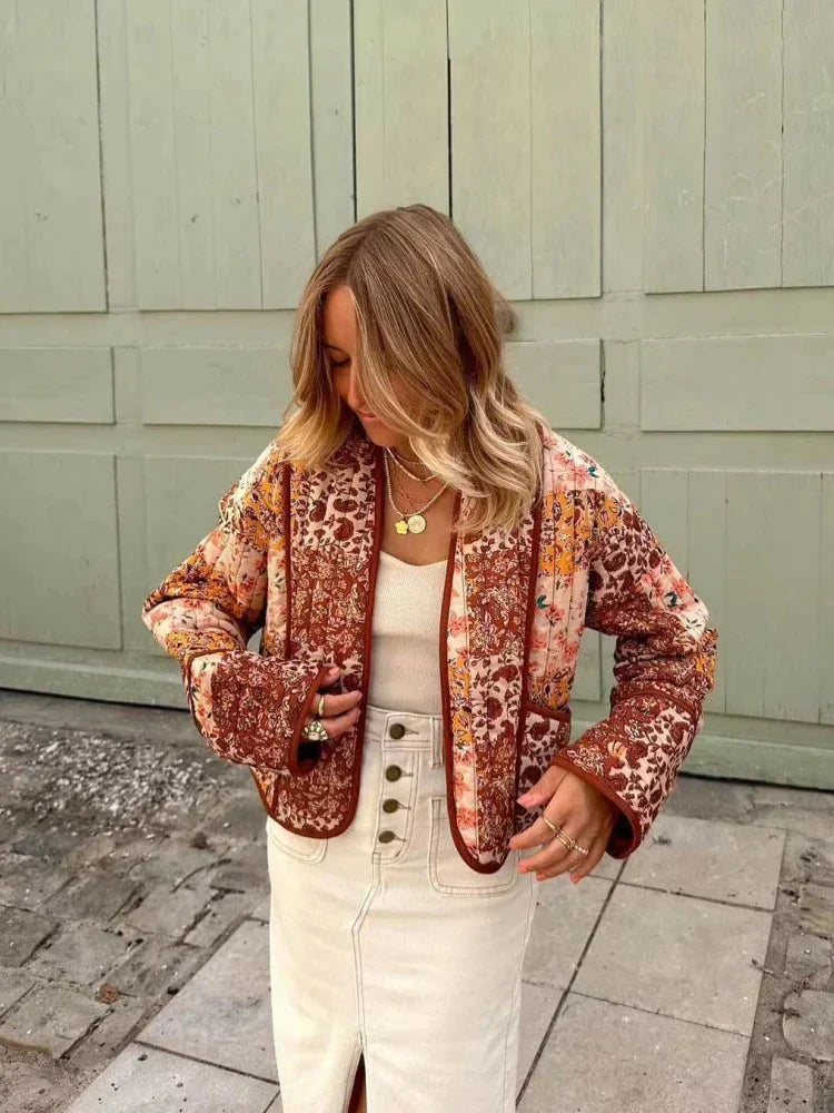Wendbare Patchwork-Jacke für Damen – Liora