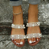 Bohemian Slip-On Damen Sandalen mit Perlenverzierung – Elvyna