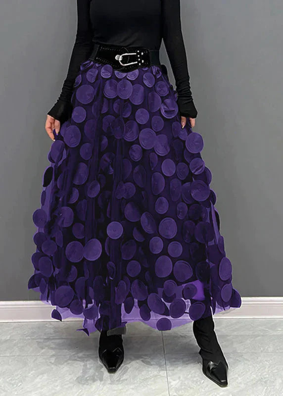 Rock mit Polka-Dots und Fließendem Schnitt – Fleur