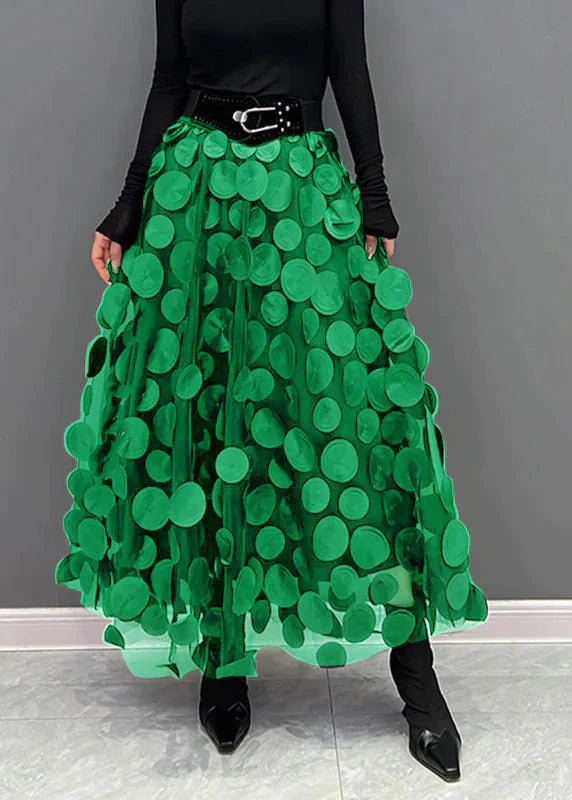Rock mit Polka-Dots und Fließendem Schnitt – Fleur