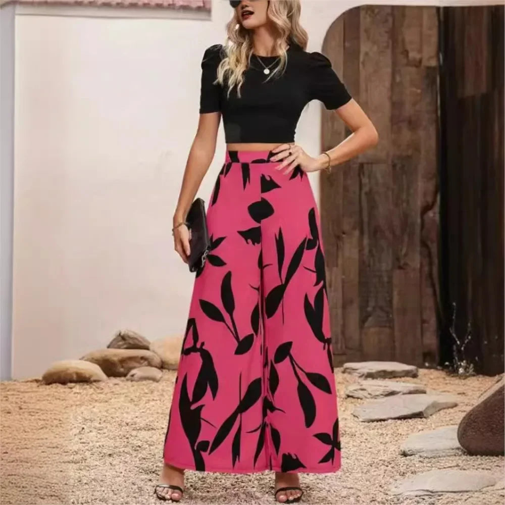 Trendige Damenhose mit Print - Sara