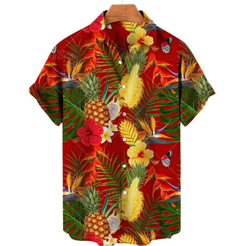 Tropisches Hawaii-Hemd mit kurzen Ärmeln – Mateo