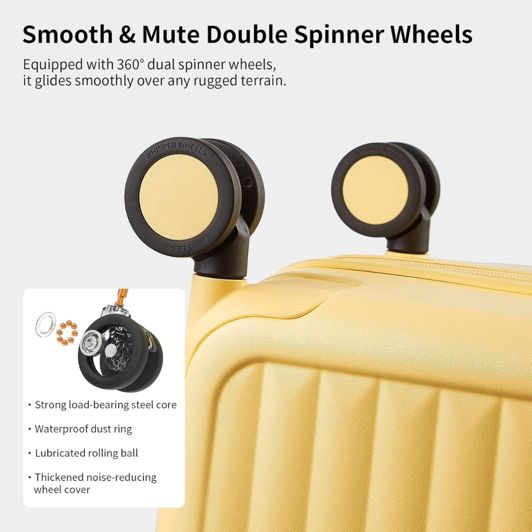 Flughafen-zugelassenes 55 cm Handgepäck mit 3:7-Aufteilung und dreiteiliger PC-Hartschale