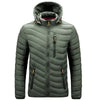 Herren Daunenjacke wasserabweisend mit abnehmbarer Kapuze – Alaric