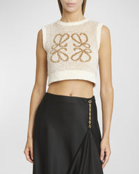 Beige gestricktes Damenshirt mit Vintage-Jacquardmuster – Mireille