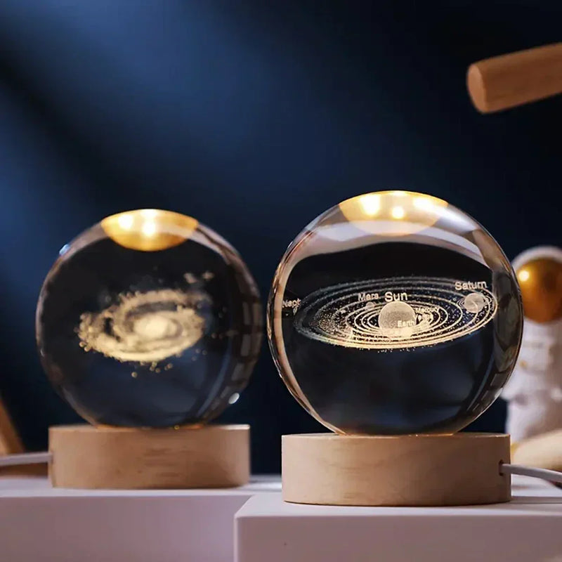 3D-Engravierte Kristallkugel - Celestia