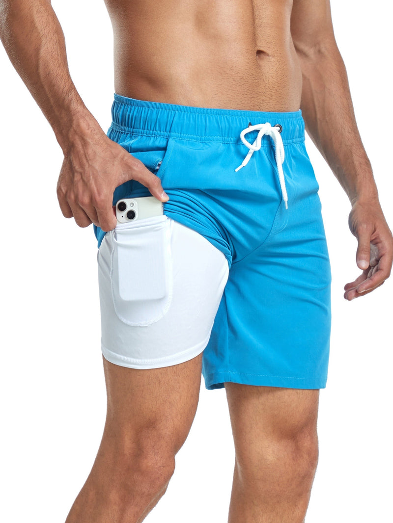 Schnelltrocknende Herren Bade-Shorts mit Stretch & Handytasche – Jonas