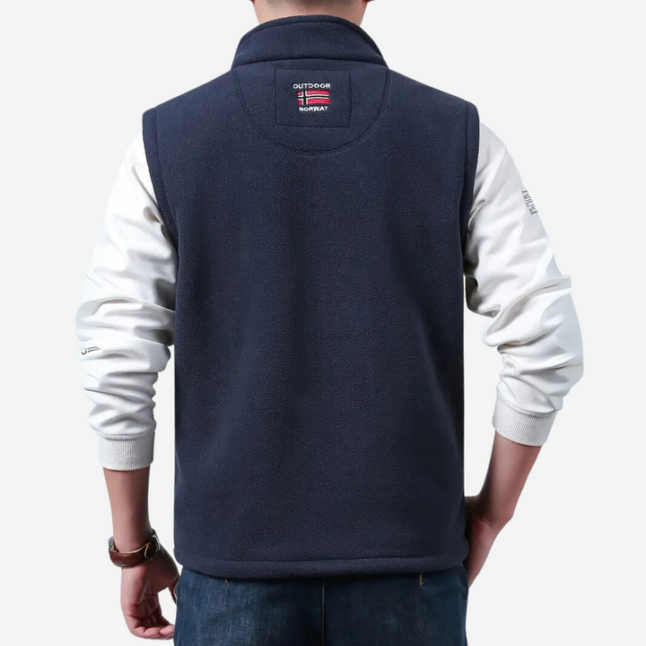 Herren Fleece Outdoor Weste – Gefüttert mit Stehkragen – Kaspar