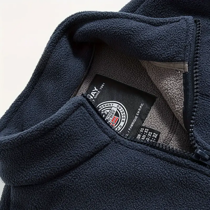 Herren Fleece Outdoor Weste – Gefüttert mit Stehkragen – Kaspar