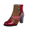 Stilvolle Retro-Leder Damenstiefel - Livia