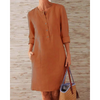Stilvolles Damen Freizeitkleid mit Taschen & Rundhalsausschnitt – Niva