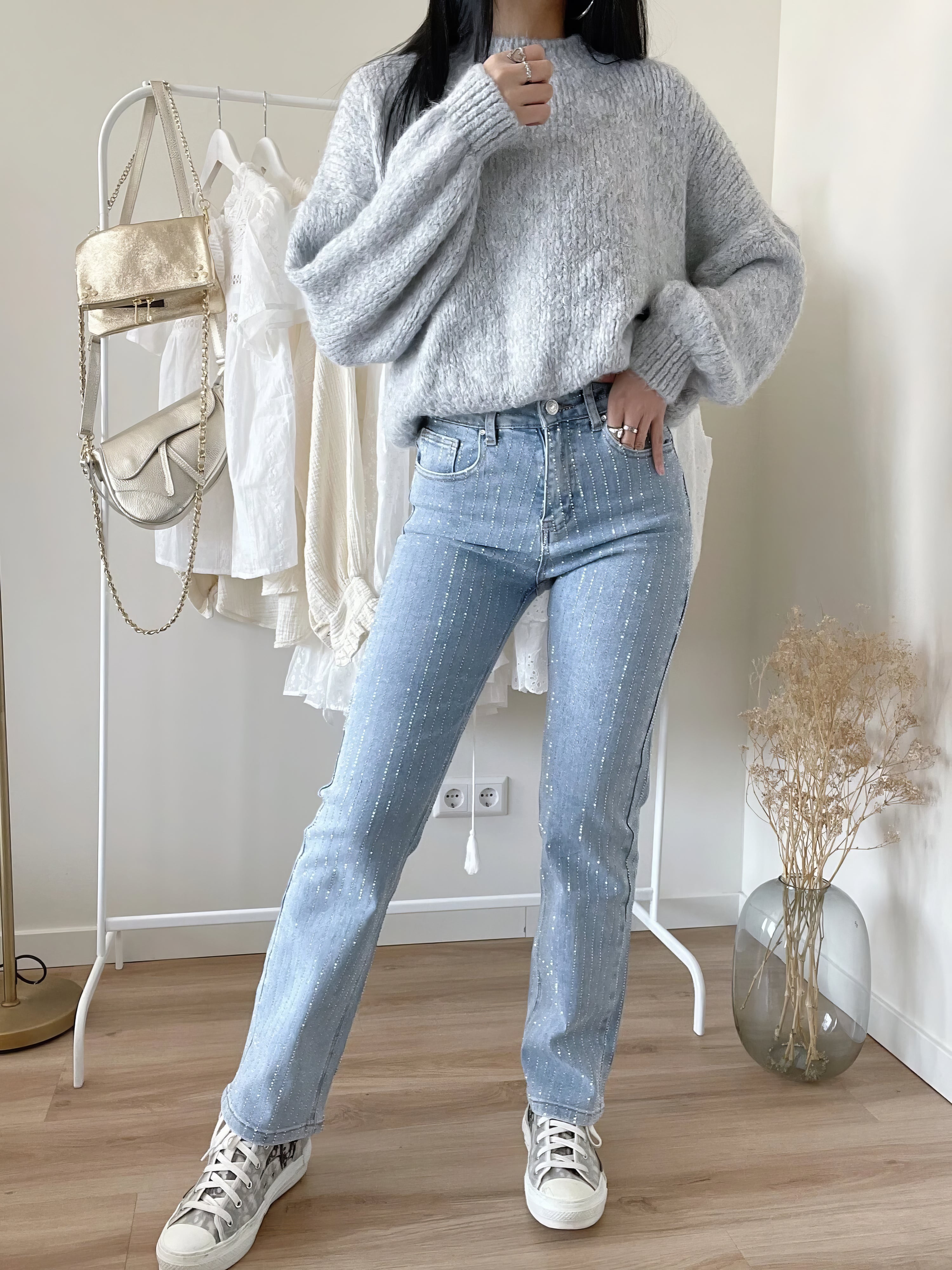 Glänzende Denim Jeans - StarStruck