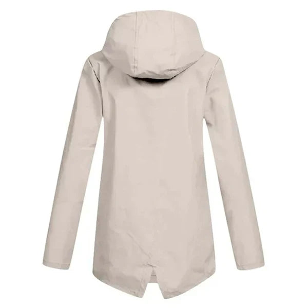 Trendy Women's Rain Jacket with Hood - Liora