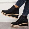 Trendige Damen Stiefeletten mit Reißverschluss und Plateau - Alessia