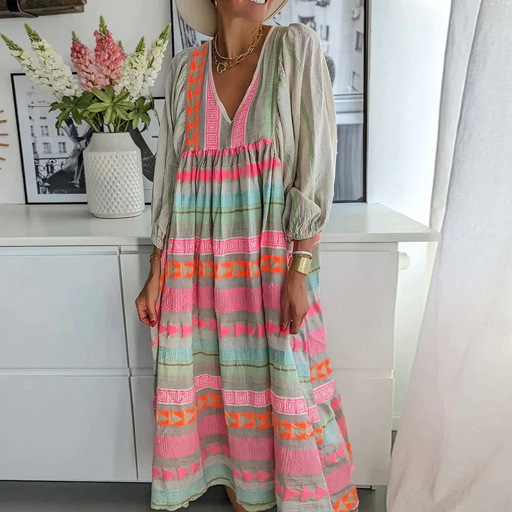 Sommerliches Maxikleid mit Farbverlauf – Solenne
