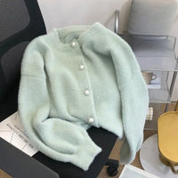 Locker Gestrickte Damenweste mit Rundhalsausschnitt - Sophie