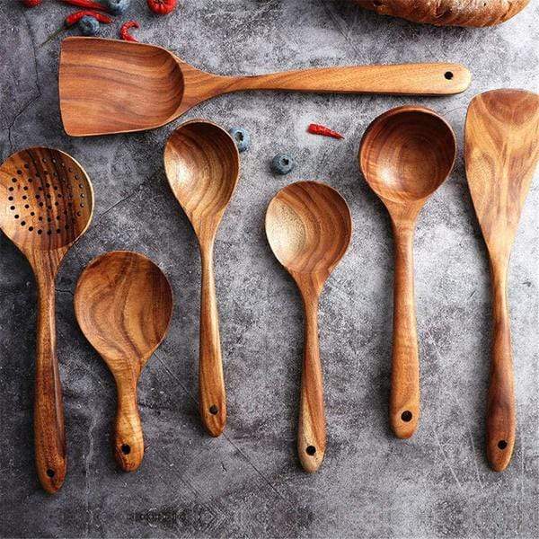 Natural Wooden Kitchen Utensils - RustiCook