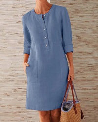Elegantes Sommerkleid mit Knopfleiste – Allegra