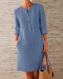 Elegantes Sommerkleid mit Knopfleiste – Allegra