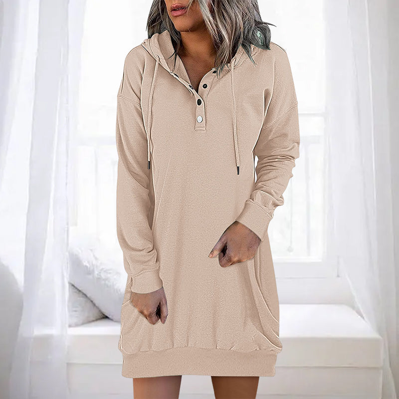 Minimalistische Long Damen Hoodie – Valeria