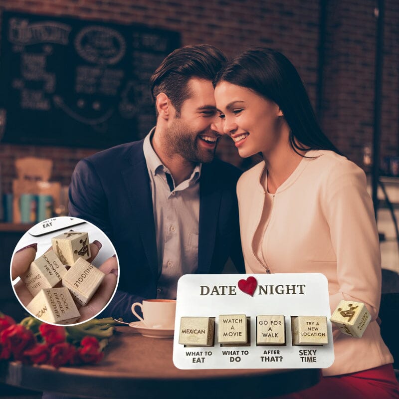 Luxurious Wooden Date Night Cube Set – Creative and Exciting Date Ideas – Surprise Game