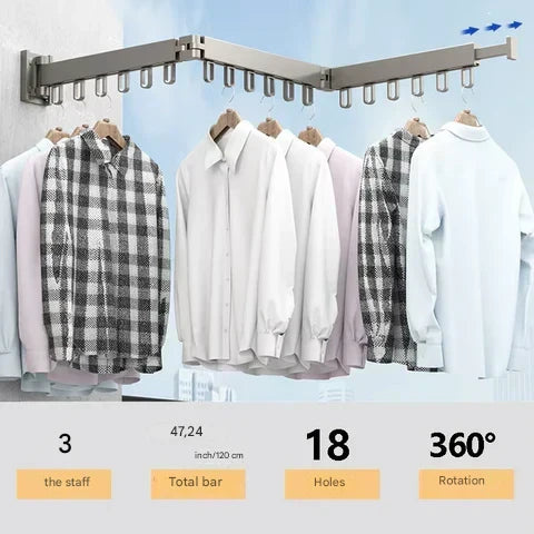 Wall-mounted drying rack for clothes – Dryvo