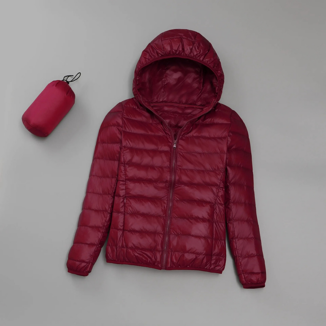 Ultraleichte Damen Steppjacke mit Kapuze – Elara