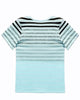 Gestreiftes Damen T-Shirt mit Rundhalsausschnitt & Farbverlauf – Melia