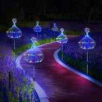 Waterproof Solar Garden Lamp with Fireworks Effect – SparkGlow