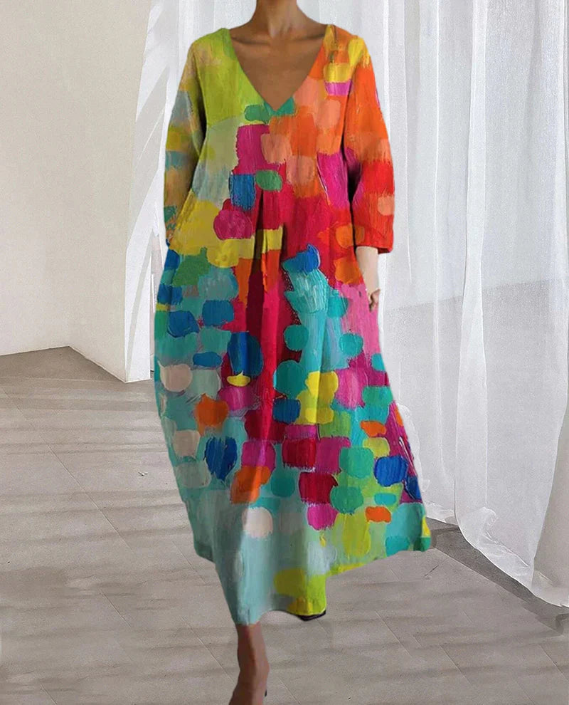 Bunte Bedruckte Kleid - Yara