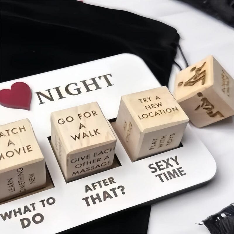 Luxurious Wooden Date Night Cube Set – Creative and Exciting Date Ideas – Surprise Game