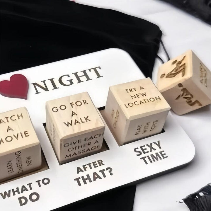 Luxurious Wooden Date Night Cube Set – Creative and Exciting Date Ideas – Surprise Game