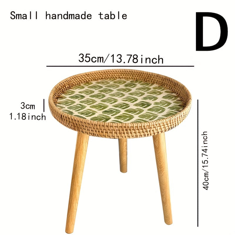 Skandinavischer Rattan-Beistelltisch - Elin