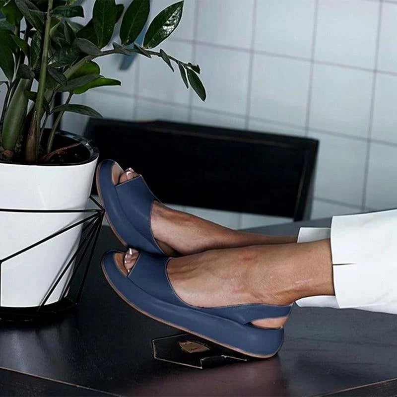 Orthopädische Damen Komfortsandalen mit niedrigem Absatz – Livana