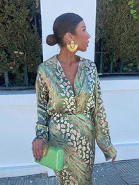 Colorful summer dress with luxury pattern - Elena