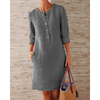 Stilvolles Damen Freizeitkleid mit Taschen & Rundhalsausschnitt – Niva