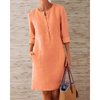 Stilvolles Damen Freizeitkleid mit Taschen & Rundhalsausschnitt – Niva