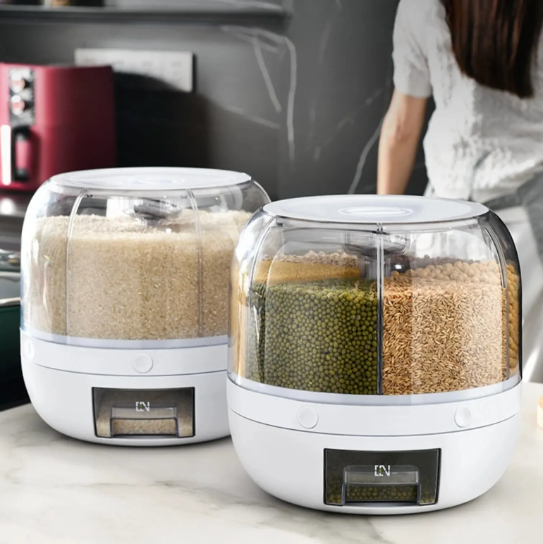 360° Rotating Grain Dispenser – SpinStore GrainKeeper