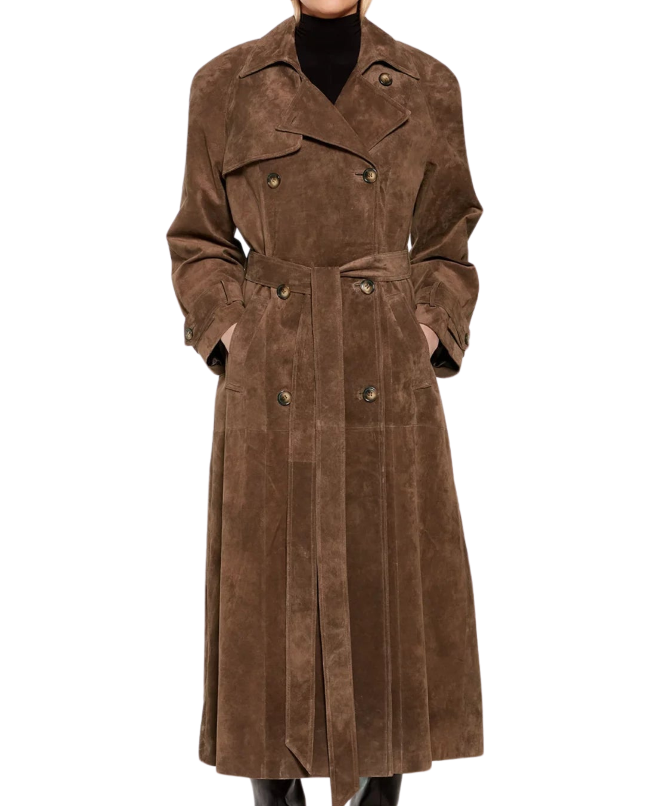 Damen-Wintermantel aus Kunstwildleder – Sorina