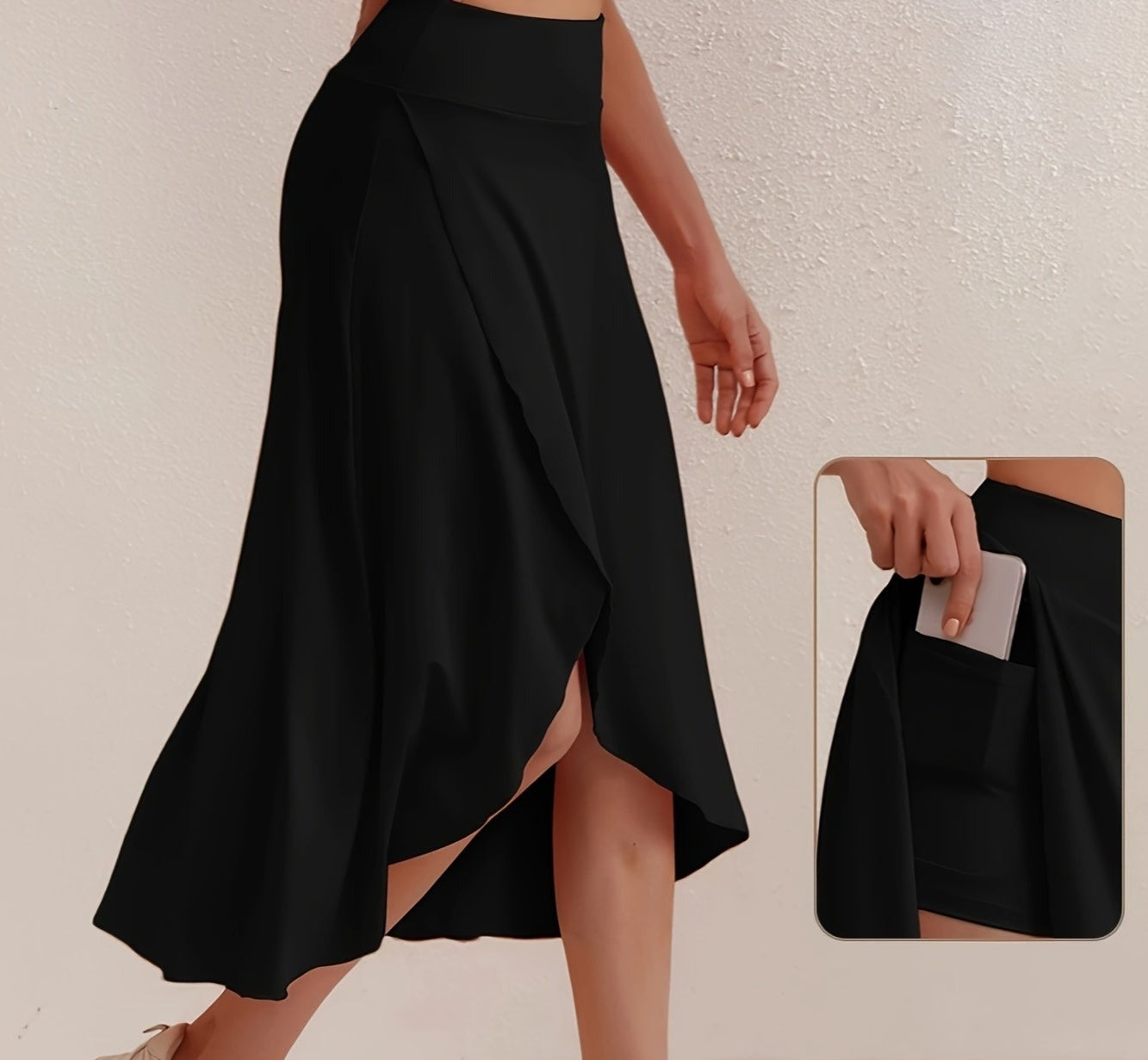 Sportlicher Damenrock mit hohem Bund & Asymmetrischem Schnitt – Alexia