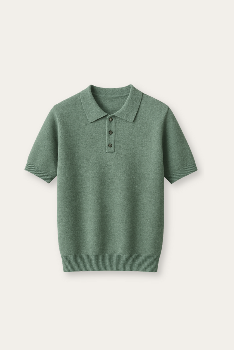 Stilvolles Herren Polo aus Kaschmir-Merinowolle – Eliano