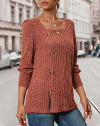 Knitted Top for Women with Buttons – Mireille