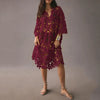 Blumen Midi Kleid mit Ösenband – Maelis
