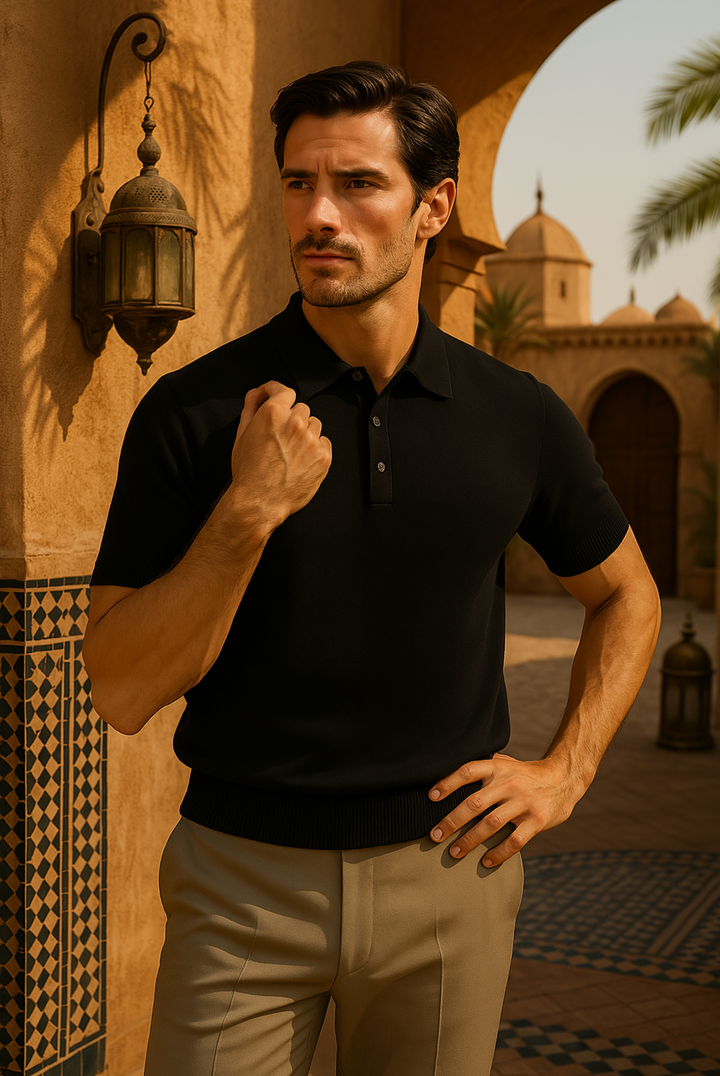 Stilvolles Herren Polo aus Kaschmir-Merinowolle – Taren