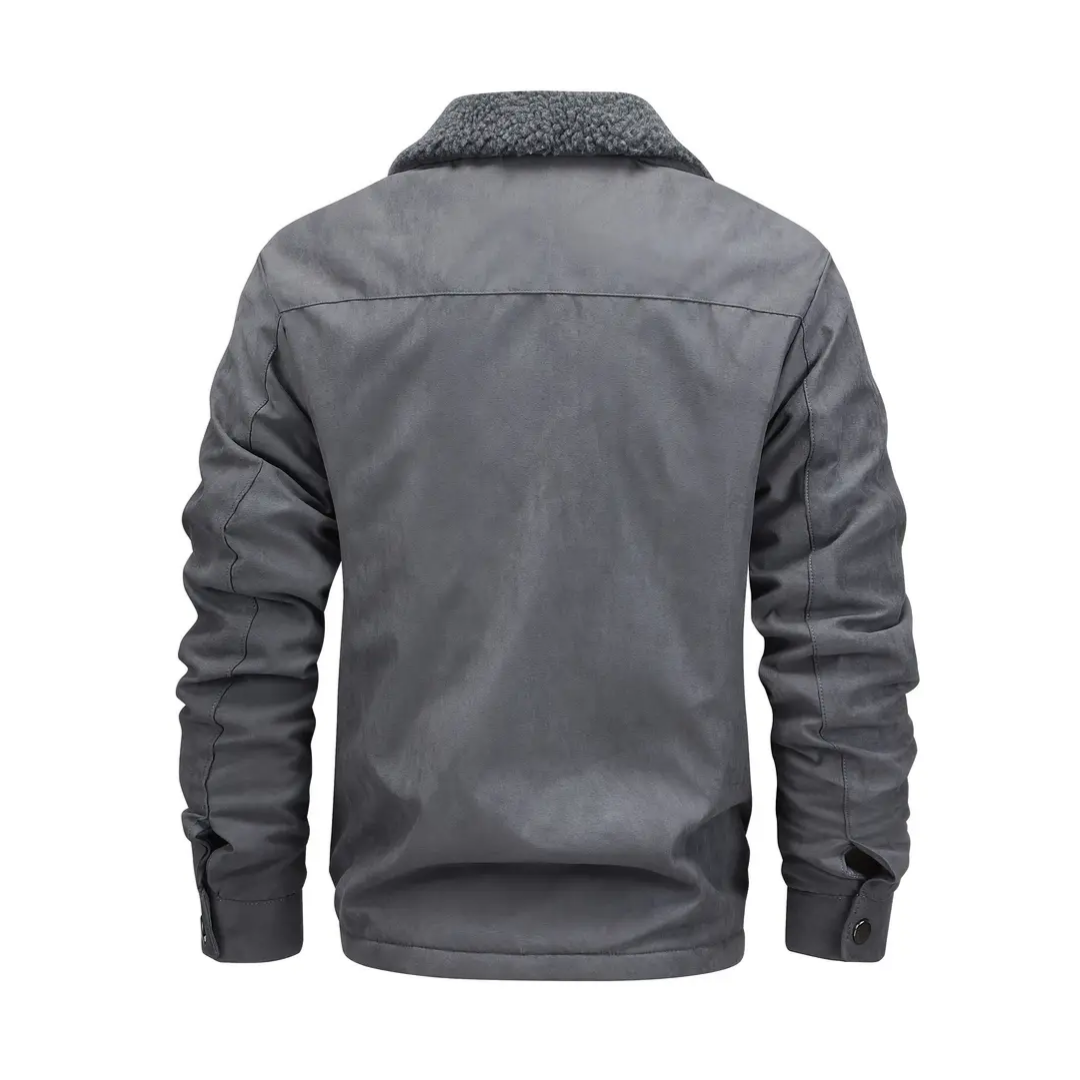 Herren Outdoorjacke gefüttert mit Teddyfleece & Reverskragen – Corvin