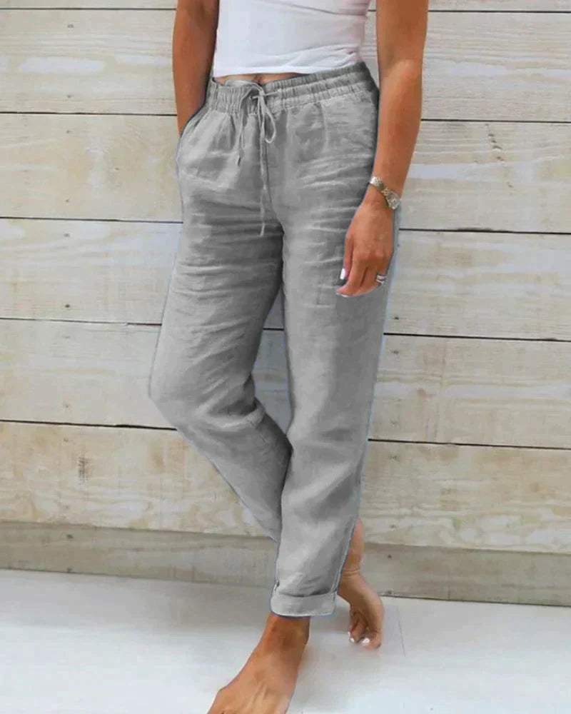 Stylische Leinenhose für Frauen – Selina